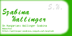 szabina wallinger business card